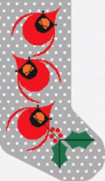 Charley Harper Needlepoint - Christmas Card Stocking